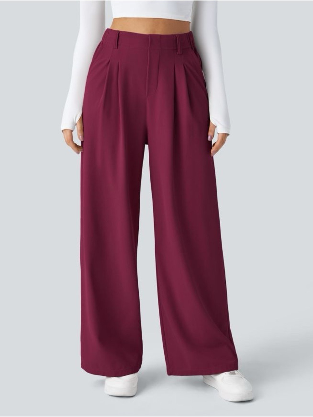 Halara Flex High Waisted Pocket Wide Leg Waffle Work Pants